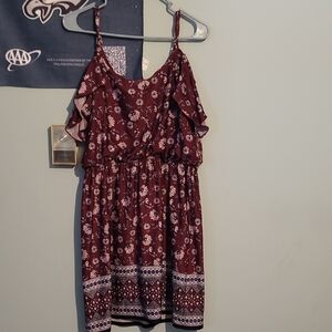 Floral Burgundy Sundress